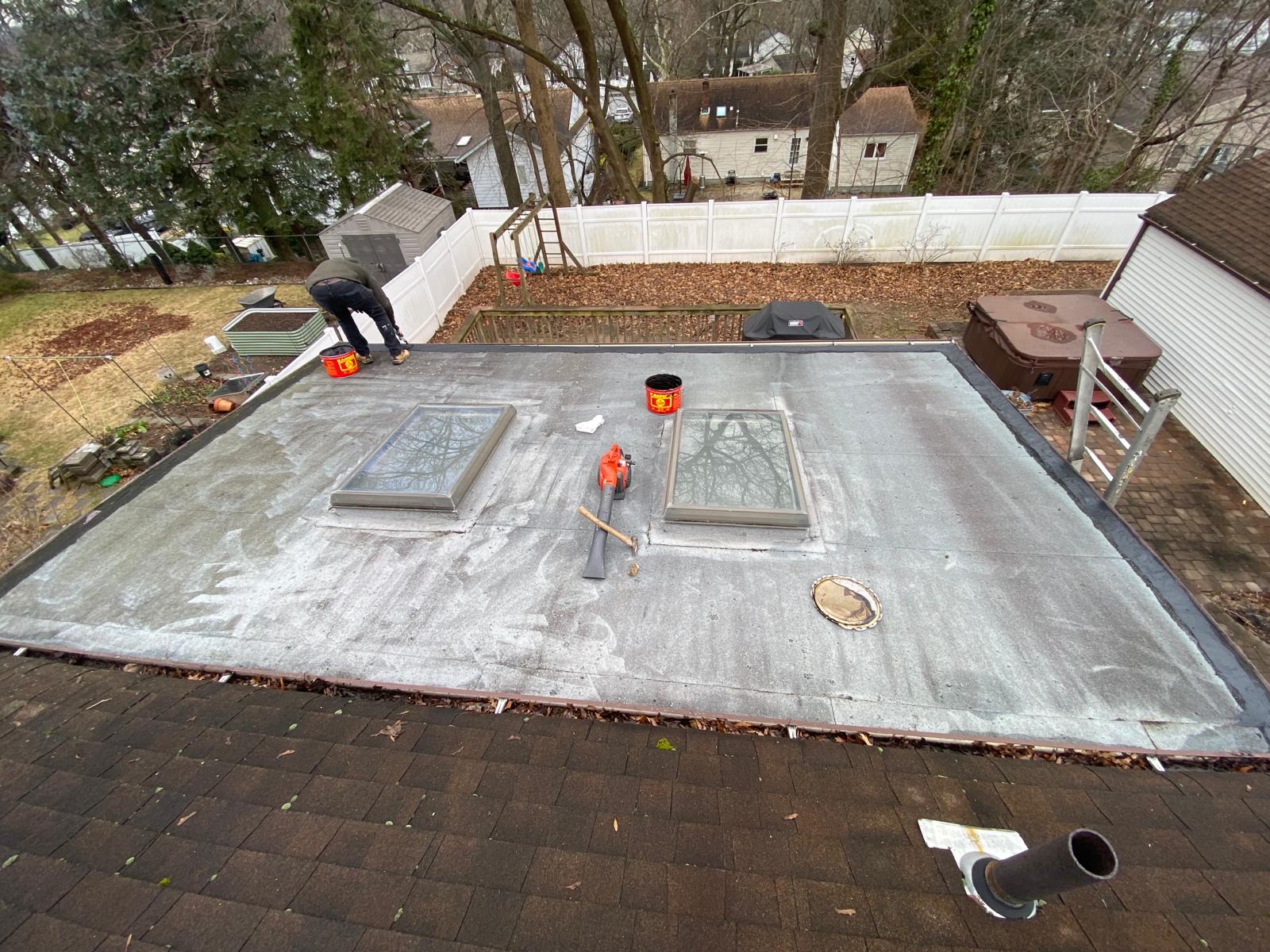 New Flat Roof Installation with Silicone Roof in Paramus NJ Project Shot 3