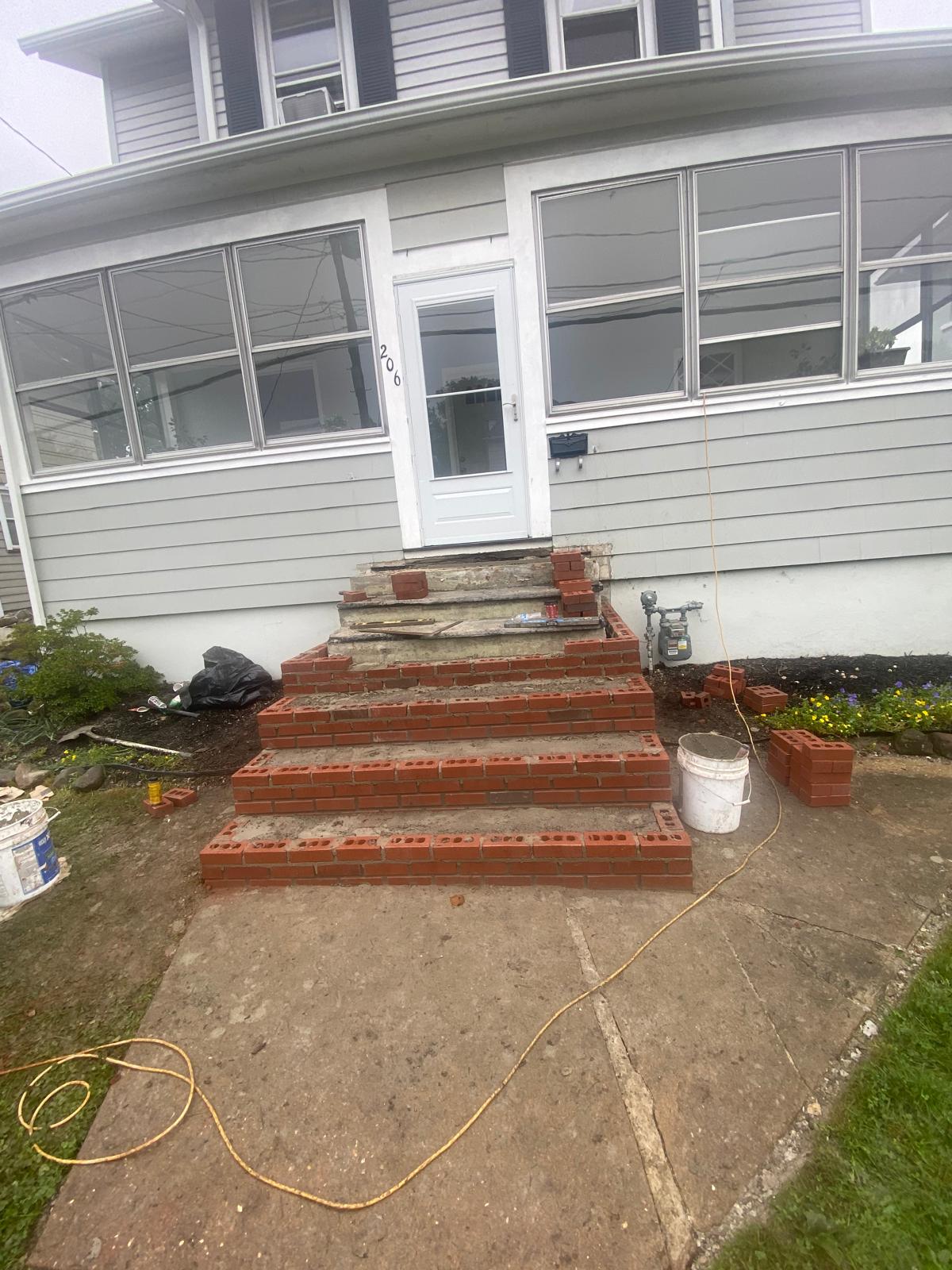 New Outdoor Steps Installation in NJ Project Shot 2