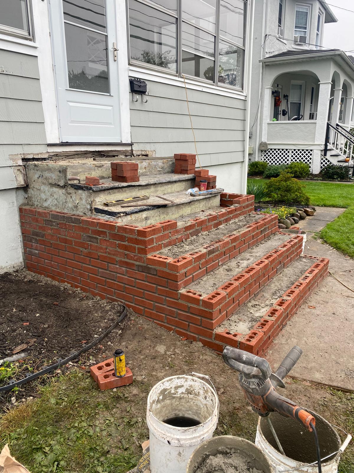 New Outdoor Steps Installation in NJ Project Shot 5