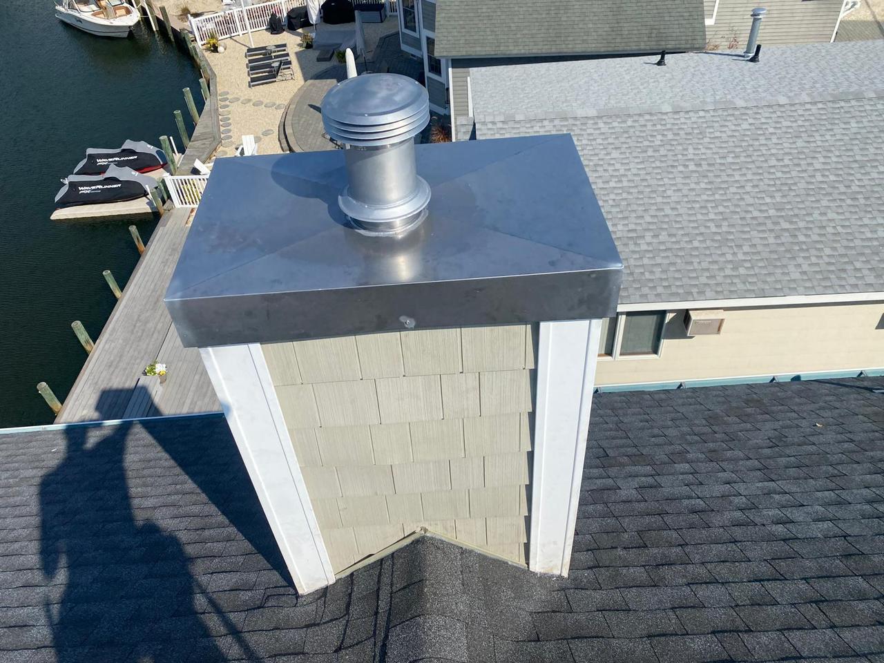 New Chimney Chase Cover and Cap Installation